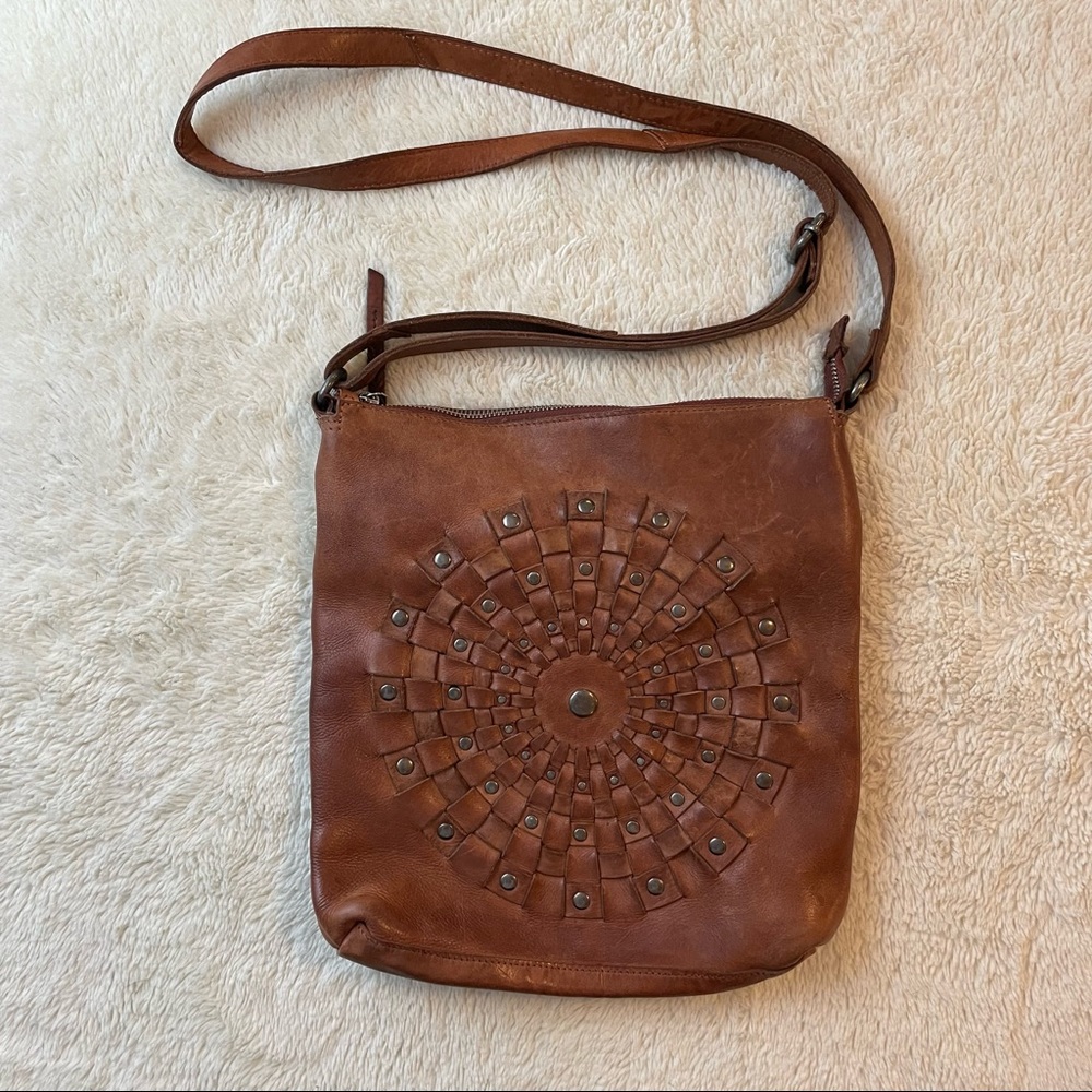 Embellished Leather Crossbody Bag